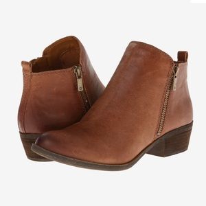 Lucky Brand Basel brown leather ankle bootie - size 10